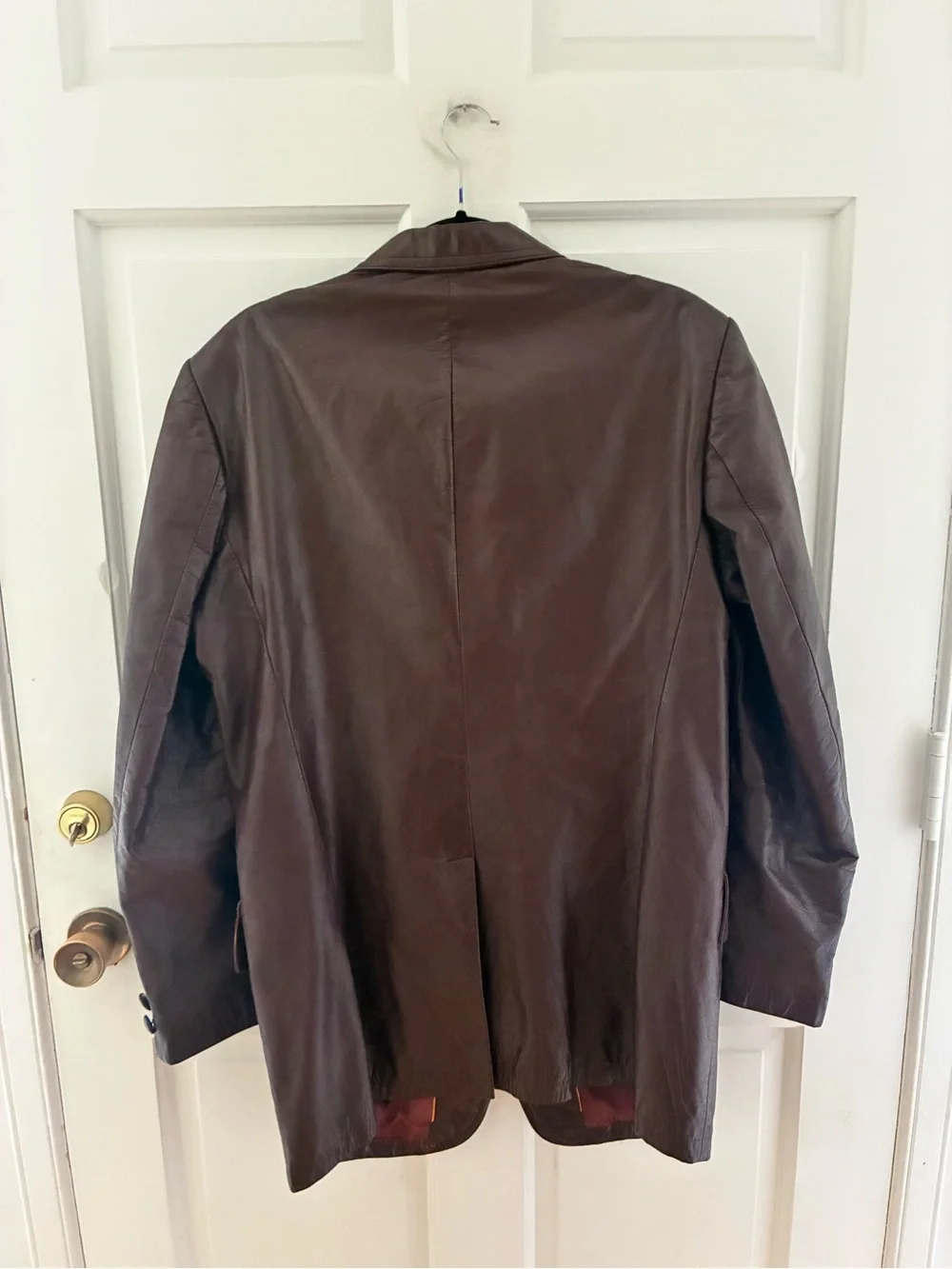 Vintage Oxblood Bespoke Leather Blazer